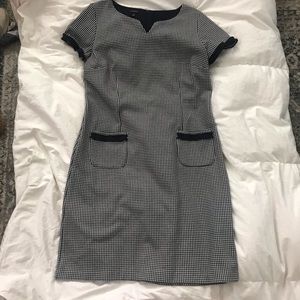 Talbots houndstooth patterned mid thigh dress 16